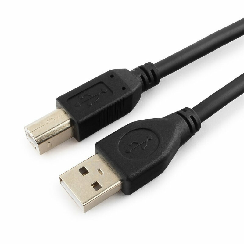 Кабель Cablexpert USB 2.0 Pro AM/BM, 3.0м, экран, черный, пакет