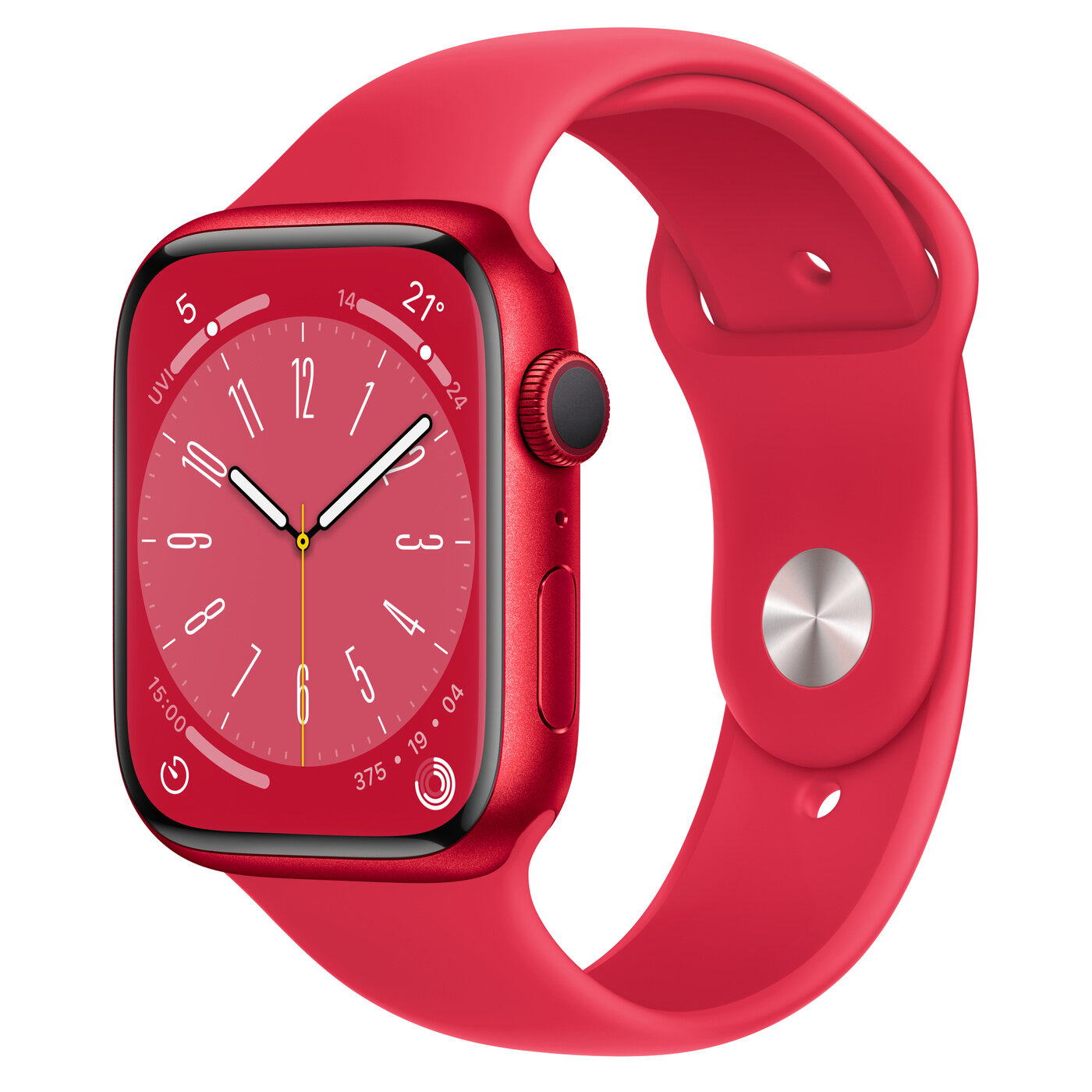 Умные часы Apple Watch Series 8 45 мм Aluminium Case, Red Sport Band