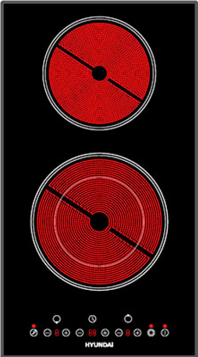 фото Электрическая варочная поверхность Hyundai HHE 3285 BG черный