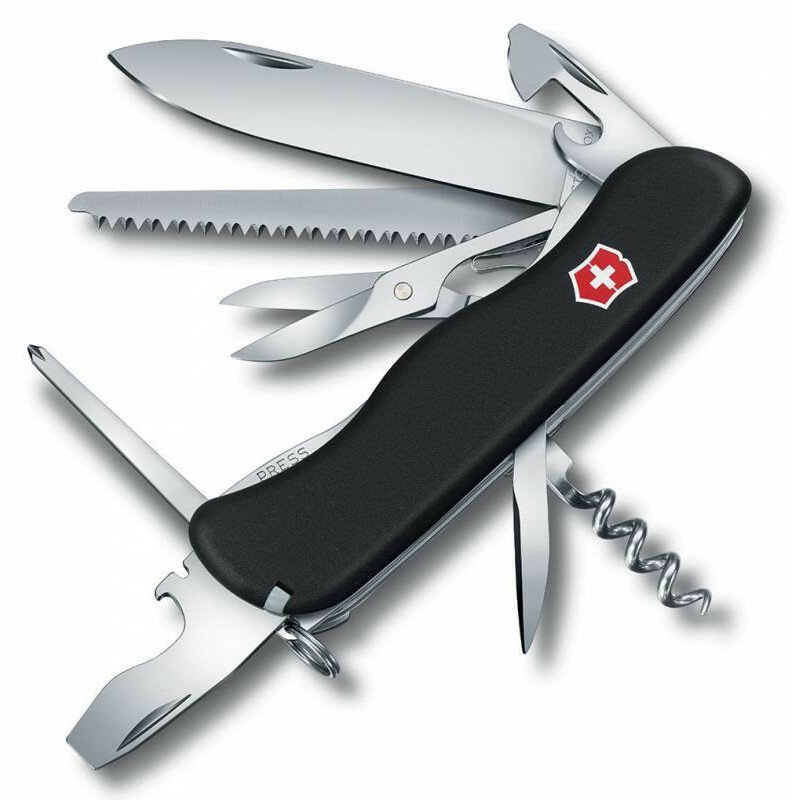 Victorinox швейцарский перочинный нож OUTRIDER 111мм 14 функций черный (0.8513.3)