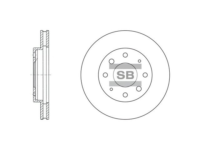 Диск тормозной задний HYUNDAI H-1/STAREX I (1997-2007)/ H100 (1993-2004)/ PORTER I (1994-2004) SD1034