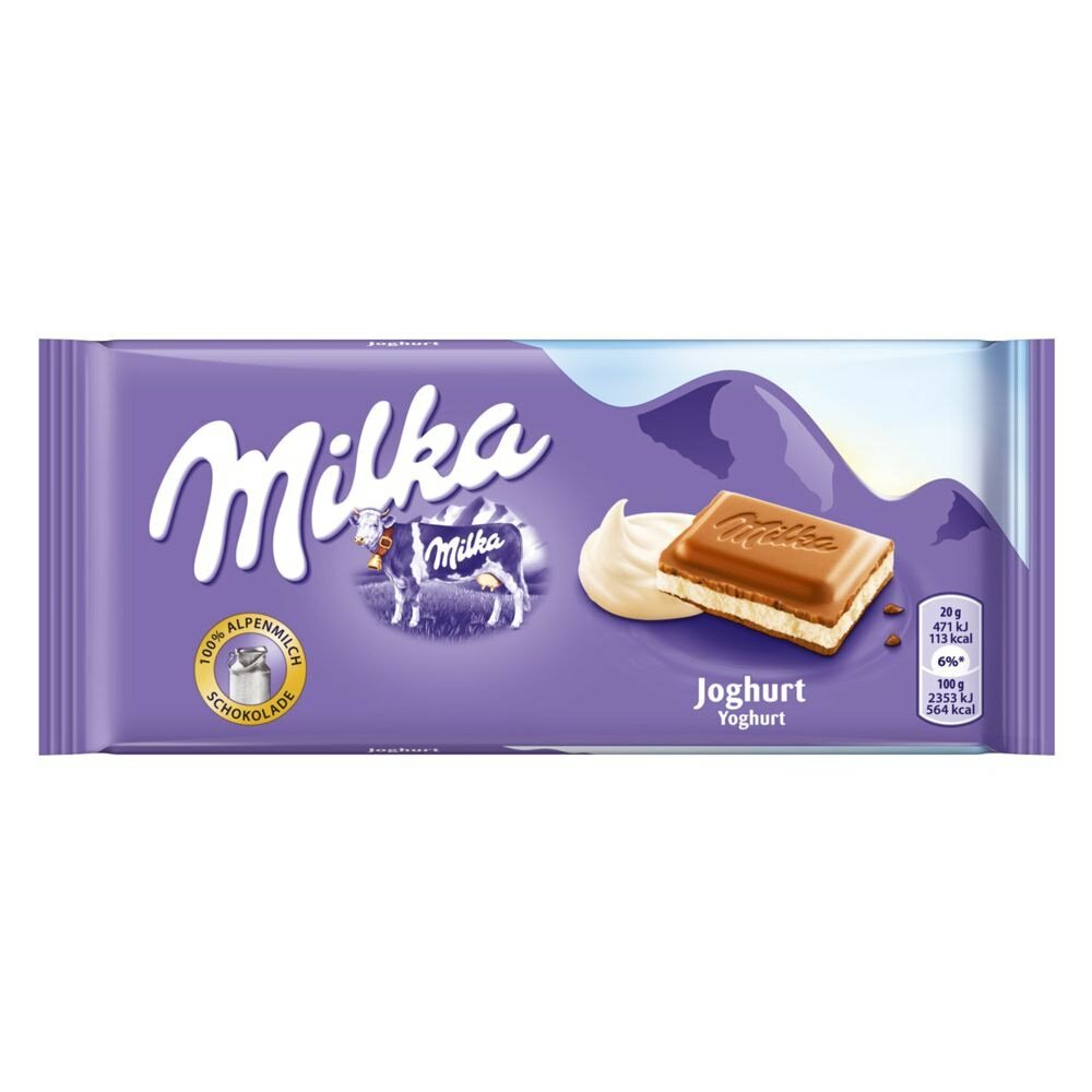 Шоколад Milka ассорти: малина + вишня + йогурт, 3 плитки по 100 г. - фотография № 3