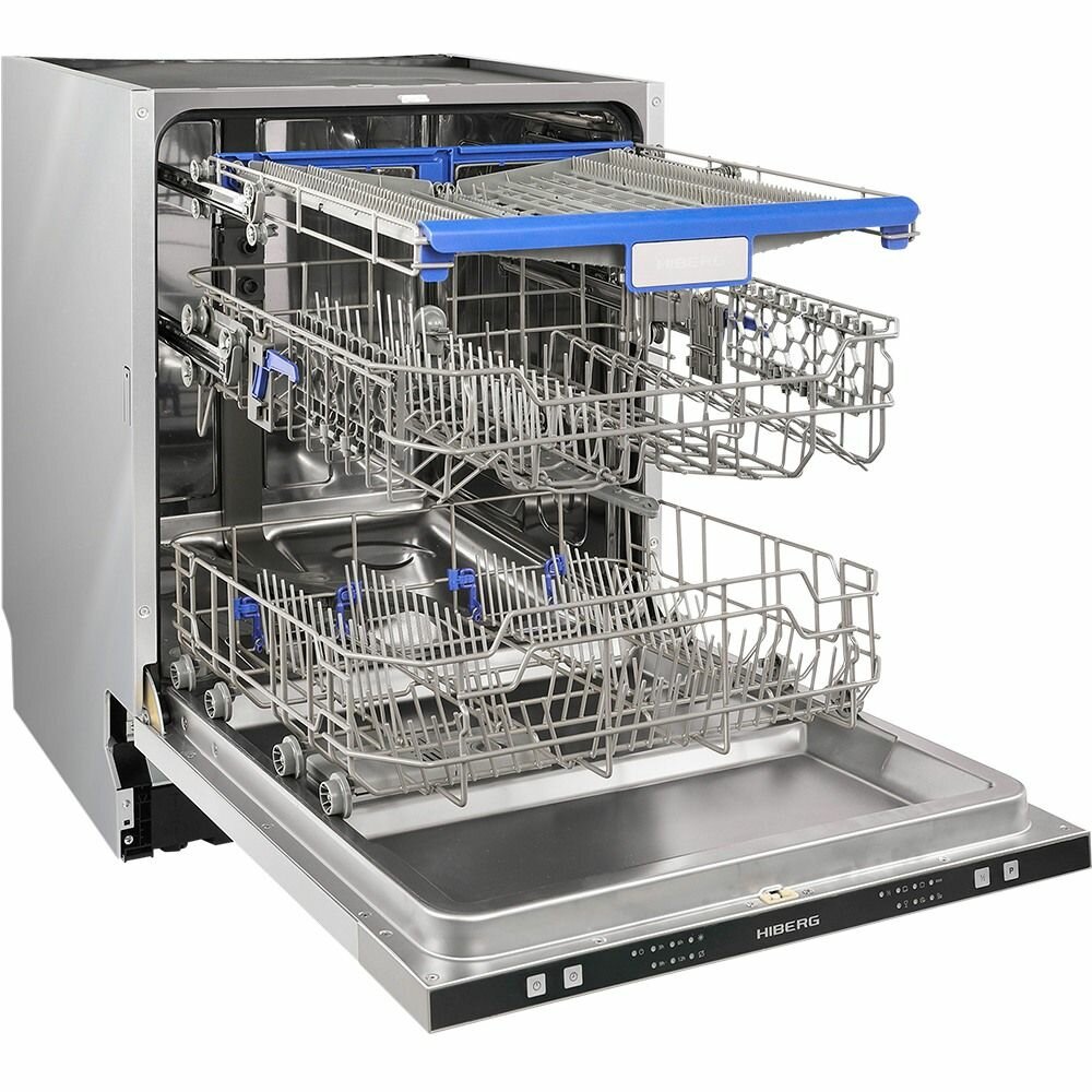 Встраиваемая посудомоечная машина 59,8 см Hiberg I66 1431 стальная - фотография № 5