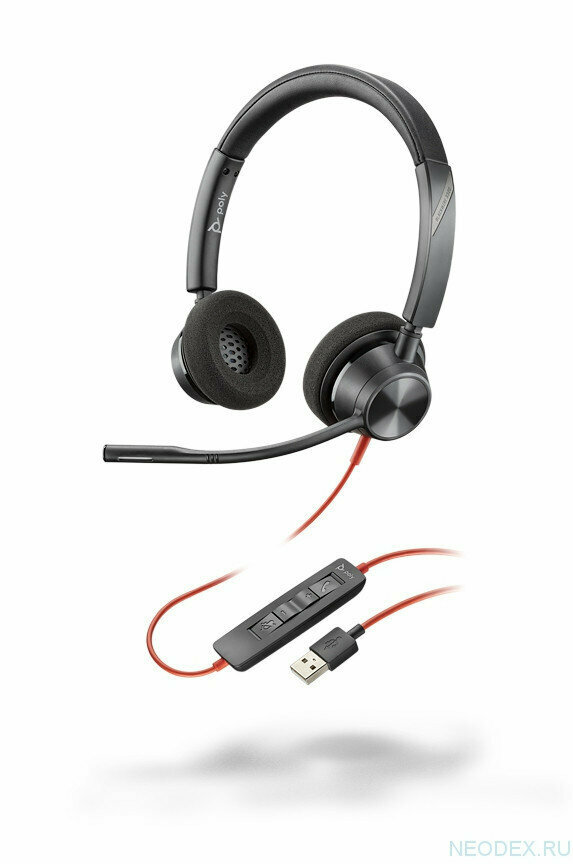 Plantronics BlackWire 3320 USB-A проводная гарнитура с шумоподавлением ( 213934-01 )