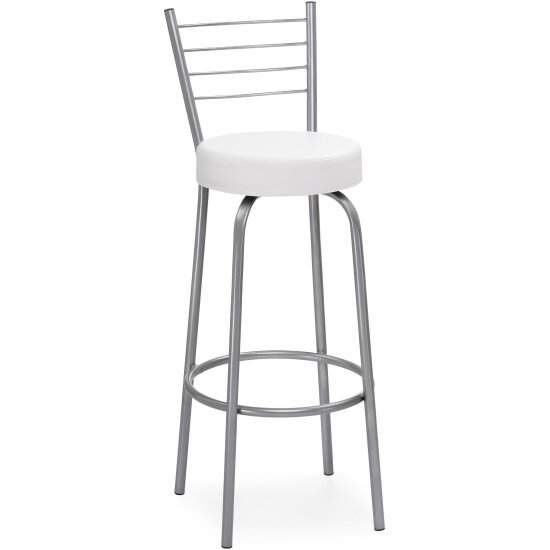 Барный стул Woodville Kuroda белый полимер / светлый мусс