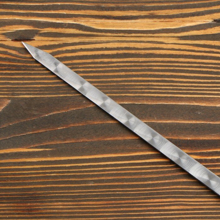 Шампур с деревянной ручкой, металл - 3 мм, ширина - 12 мм, рабочая длина - 40 см - фотография № 2