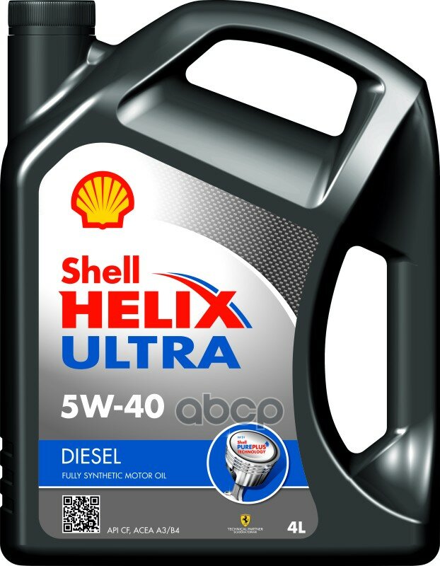 Shell 5W40 4L Helix Ultra Diesel Масло Моторное Синтетическое