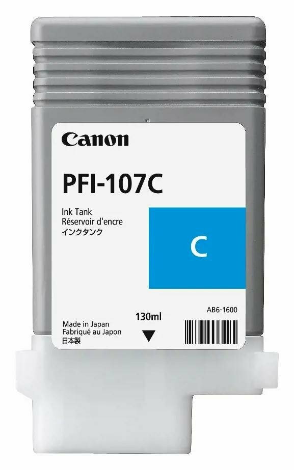 Картридж струйный Canon PFI-107C голубой