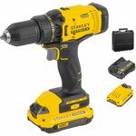 Дрель-шуруповерт аккумуляторная Stanley SCD700C2K, 18 В Li-ion 2x1.5 Ач - изображение