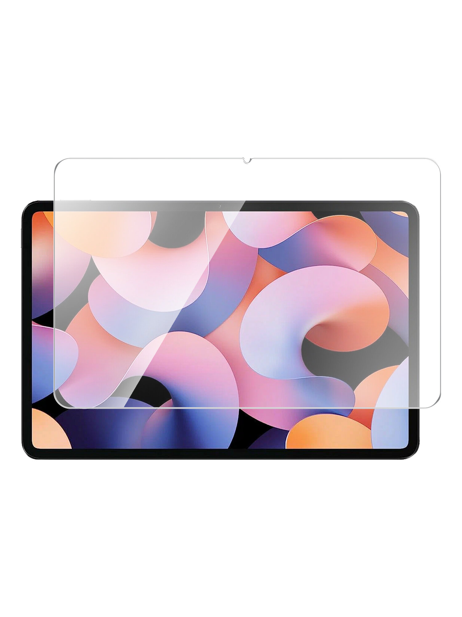 Защитное стекло для Xiaomi Pad 6/ Redmi Pad SE (Ксиоми Пад 6/Редми Пад СЕ) на Экран, (гибридное: пленка+стекловолокно), прозрачное Hybrid Glass, Miuko