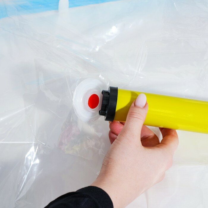 Насос для вакуумных пакетов, 26×4 см, цвет жёлтый - фотография № 6