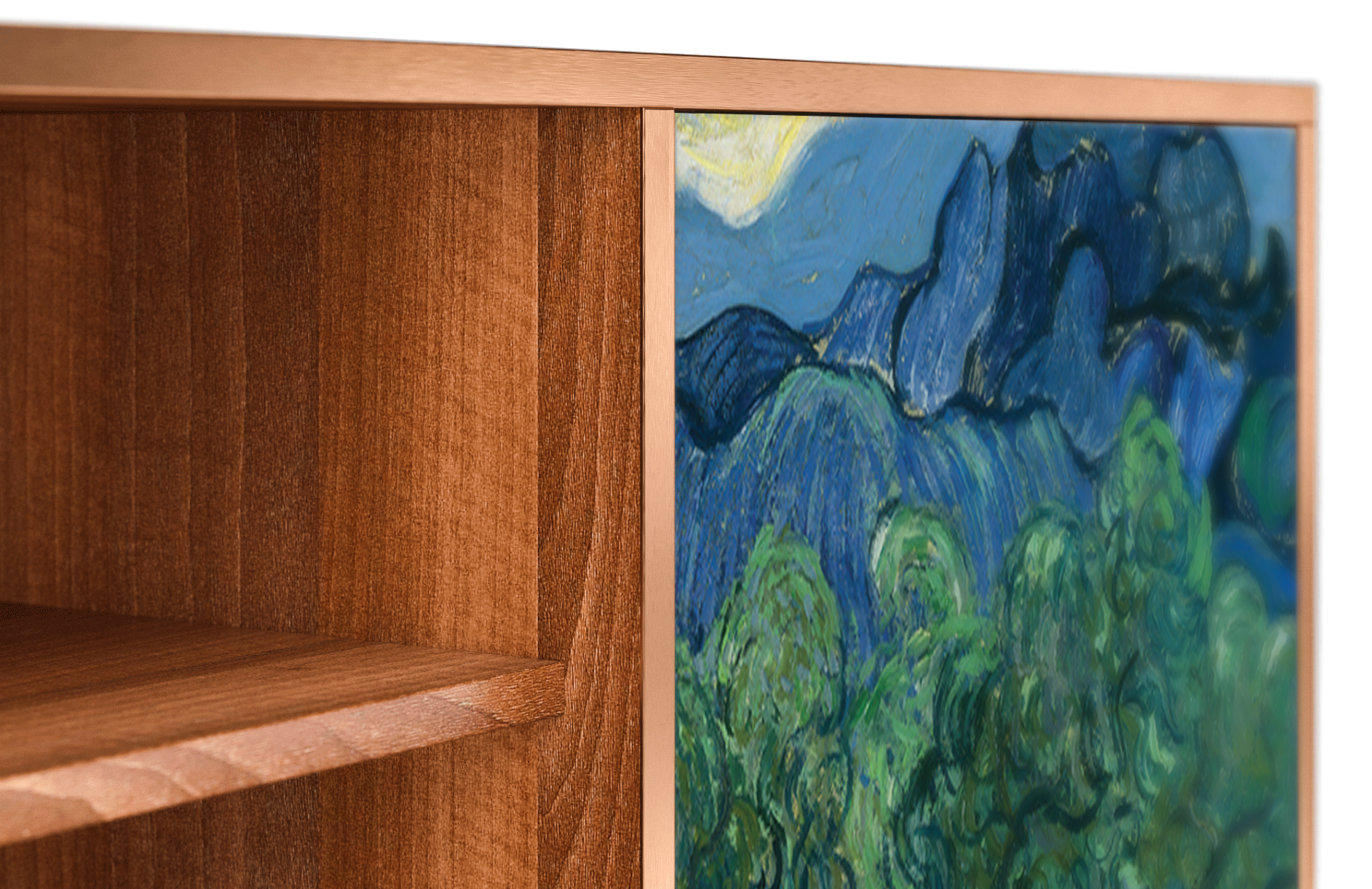 ТВ-Тумба - STORYZ - T2 The Oil Trees by Van Gogh, 170 x 69 x 48 см, Орех - фотография № 5