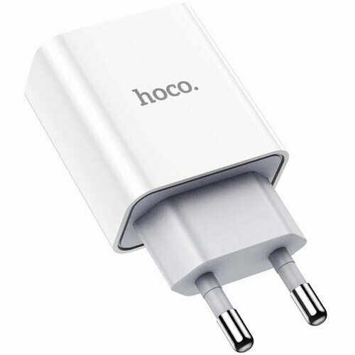 Сетевой адаптер питания Hoco C81A White зарядка 2.1А 1 USB-порт, белый