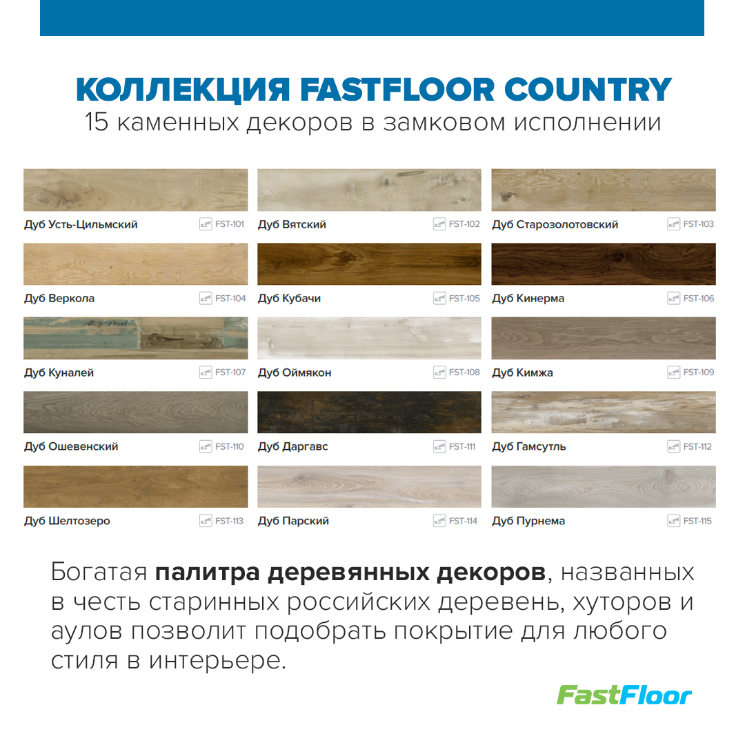 Кварц-виниловый ламинат Fast Floor COUNTRY Дуб Веркола FST-104, 34 класс, 4 мм, замковый - фотография № 7