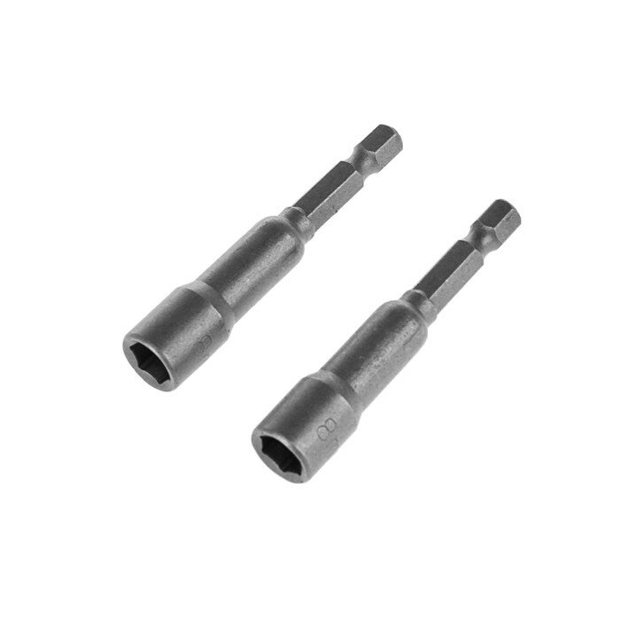 фото Биты с торцевыми головками MATRIX, СrV, 8 х 65 мм, 2 шт.