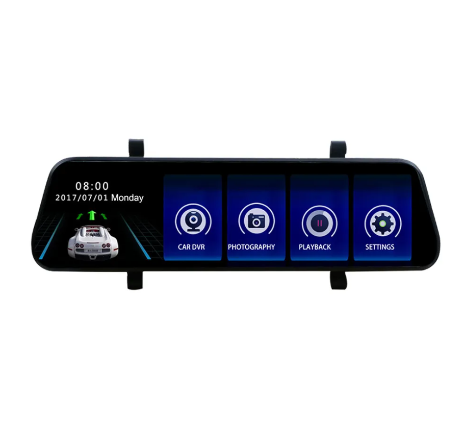 Автомобильный видеорегистратор/ Full HD 1080P / Универсальный видеорегистратор – зеркало/ сенсорный экран / WDR / G-sensor/ камера заднего вида