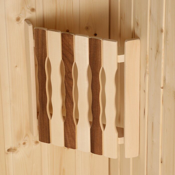 Абажур деревянный, угловой "Плоский Термо-5" 29,5х23х16 см - фотография № 2