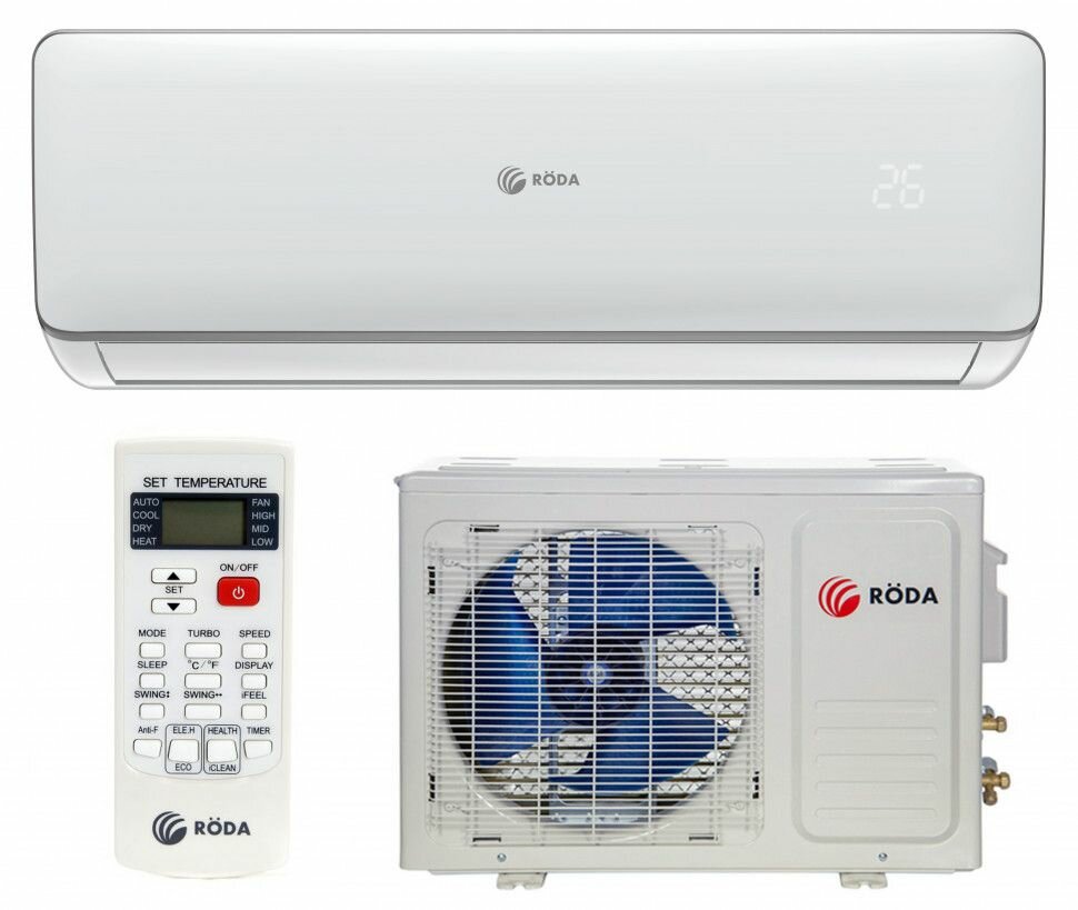 Настенный кондиционер RODA SILVER INVERTER RS-AL24F/RU-AL24F