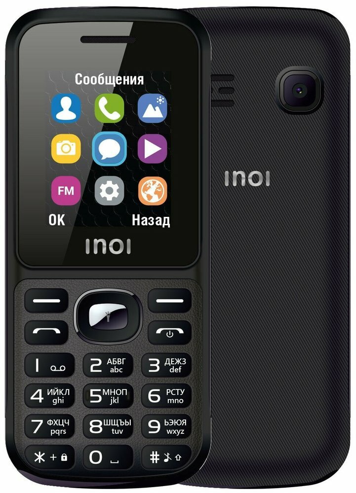 Сотовый телефон Inoi 105, 1.8", 2 sim, microSD, 600 мАч, чёрный Inoi 9328409