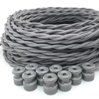 Электрический кабель Царский Стиль 2х1,5 мм2, 25 м, титан - фотография № 1