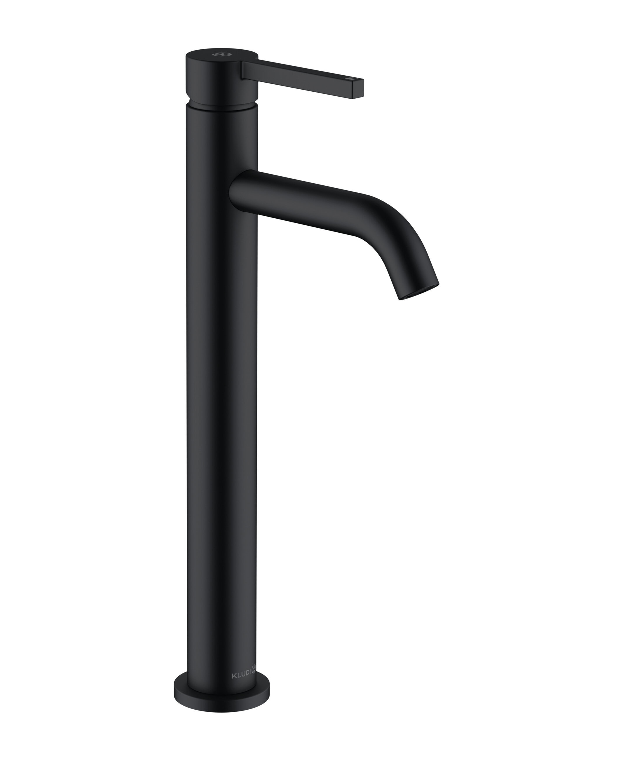 Смеситель для умывальника Kludi Nova Fonte Pura 275, для раковины чаши, чёрный матовый 202983915