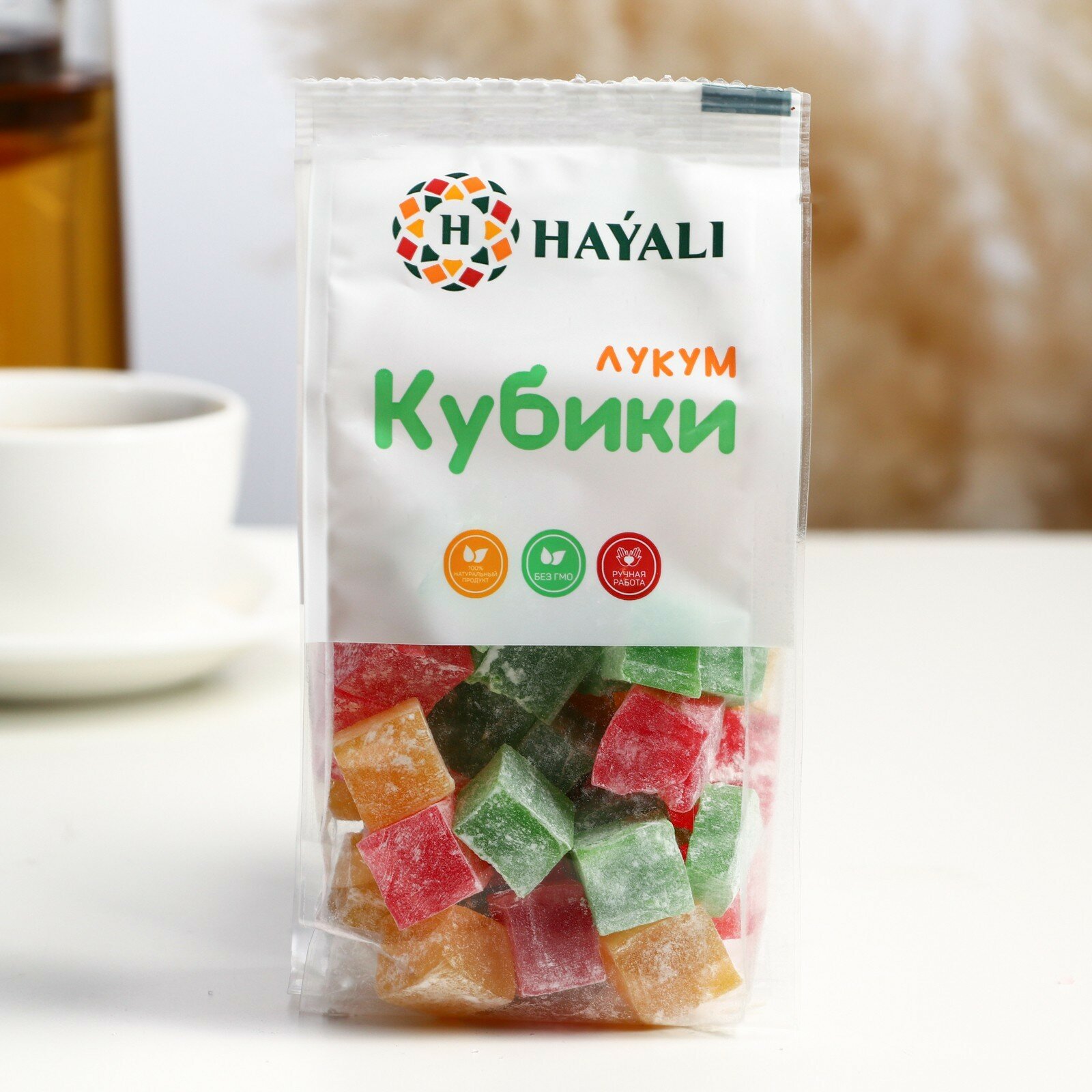 Лукум "HAYALI", фруктовый микс, 250 г - фотография № 1