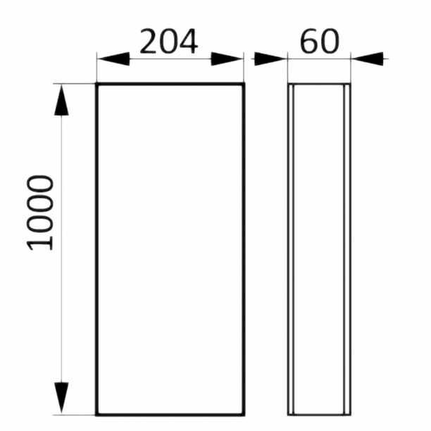 Канал прямоугольный 204х60 мм х 1 м 620 ВП 1 ERA - фотография № 2