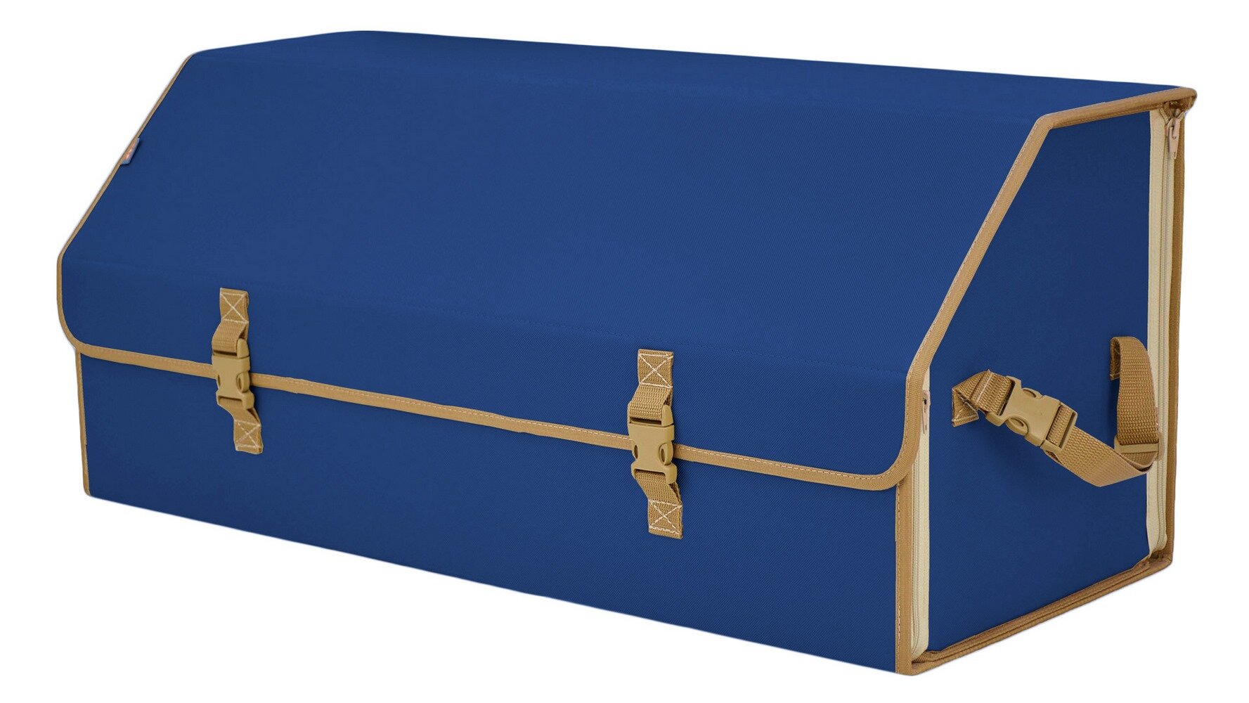 Органайзер-саквояж в багажник "Союз" (размер XXL). Цвет: синий с бежевой окантовкой.