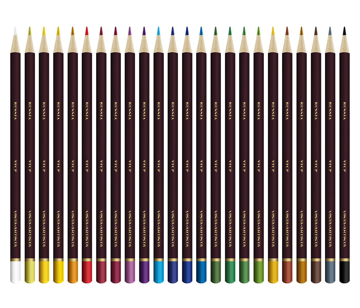 Набор цветных карандашей "VISTA-ARTISTA" Fine VFCM-24 заточенные 24 цв. в металлической коробке