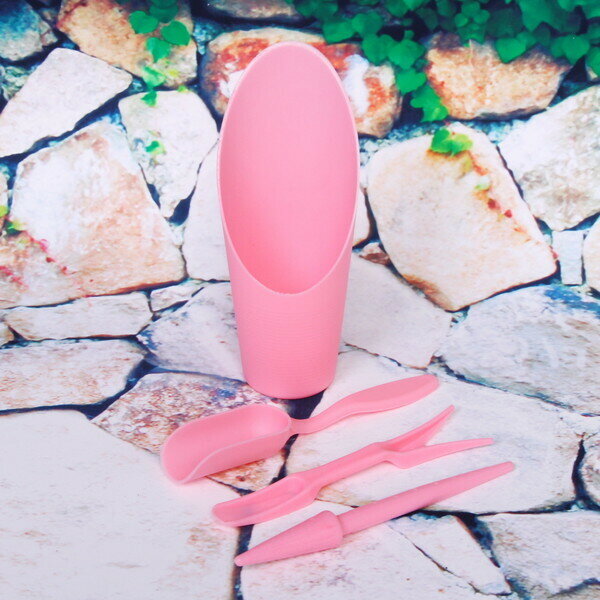 Набор садовых инструментов «Алоэ» для пересадки саженцев,суккулентов 4 предмета, цвет розовый - фотография № 5