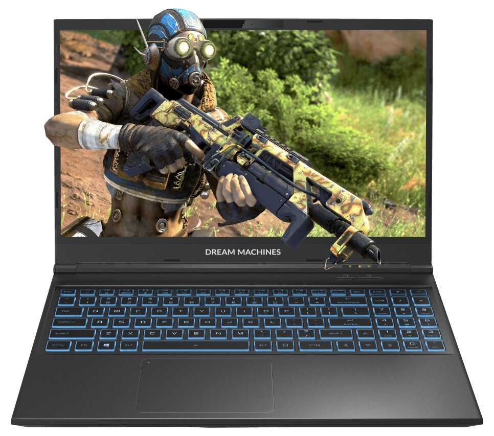 Ноутбук Dream Machines RG3060-15KZ50, 15.6" (1920x1080) WVA 144Гц/Intel Core i7-12700H/32ГБ DDR4/1ТБ SSD/NVIDIA GeForce RTX 3060 6ГБ/Без ОС, черный [RG3060-15KZ50]