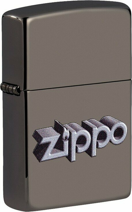 Оригинальная бензиновая зажигалка ZIPPO 49417 Zippo Design с покрытием Black Ice®