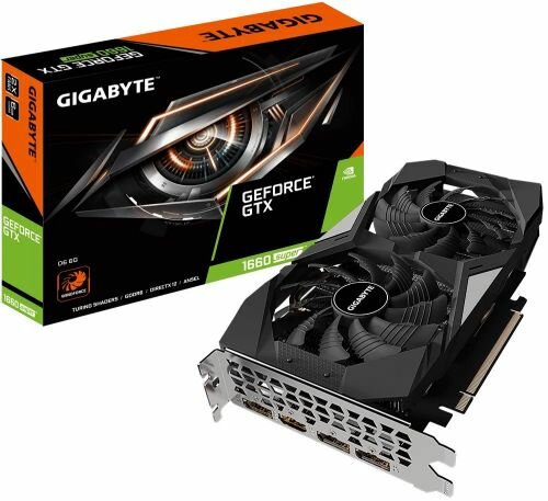 Видеокарта PCI-E GIGABYTE GeForce GTX 1660 SUPER D6 (GV-N166SD6-6GD) 6GB GDDR6 192bit 12nm 1785/14000MHz HDMI/3*DP