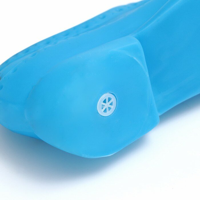 Пижон Игрушка пищащая "Туфля" для собак, 17 см, синяя - фотография № 4