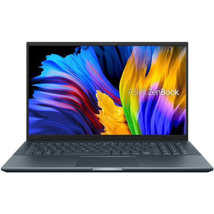 Ноутбук ASUS ZenBook 15 Pro UM535QE-KY220, 15.6" (1920x1080) OLED/AMD Ryzen 9 5900HX/16ГБ LPDDR4X/1ТБ SSD/NVIDIA GeForce RTX 3050 Ti 4ГБ/Без ОС, серый [90NB0V91-M006X0]