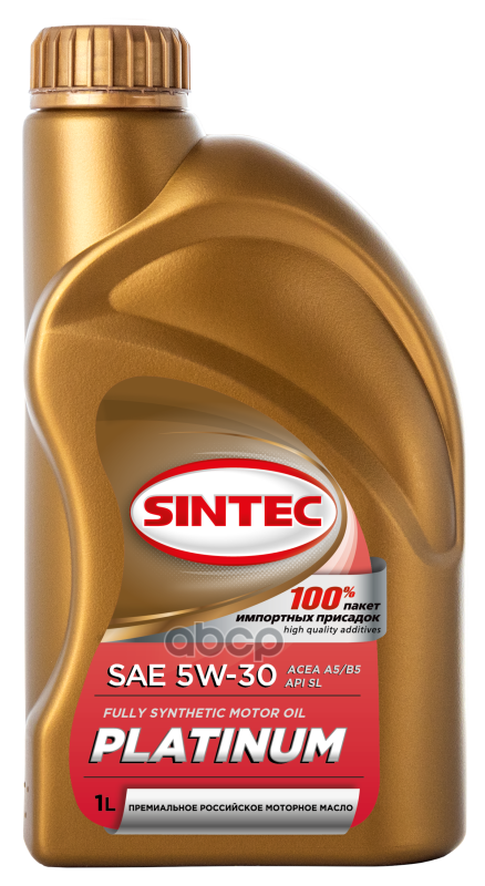 SINTEC Sintec Platinum 5w-30 (1л) Api Sl A5/B5 Синт