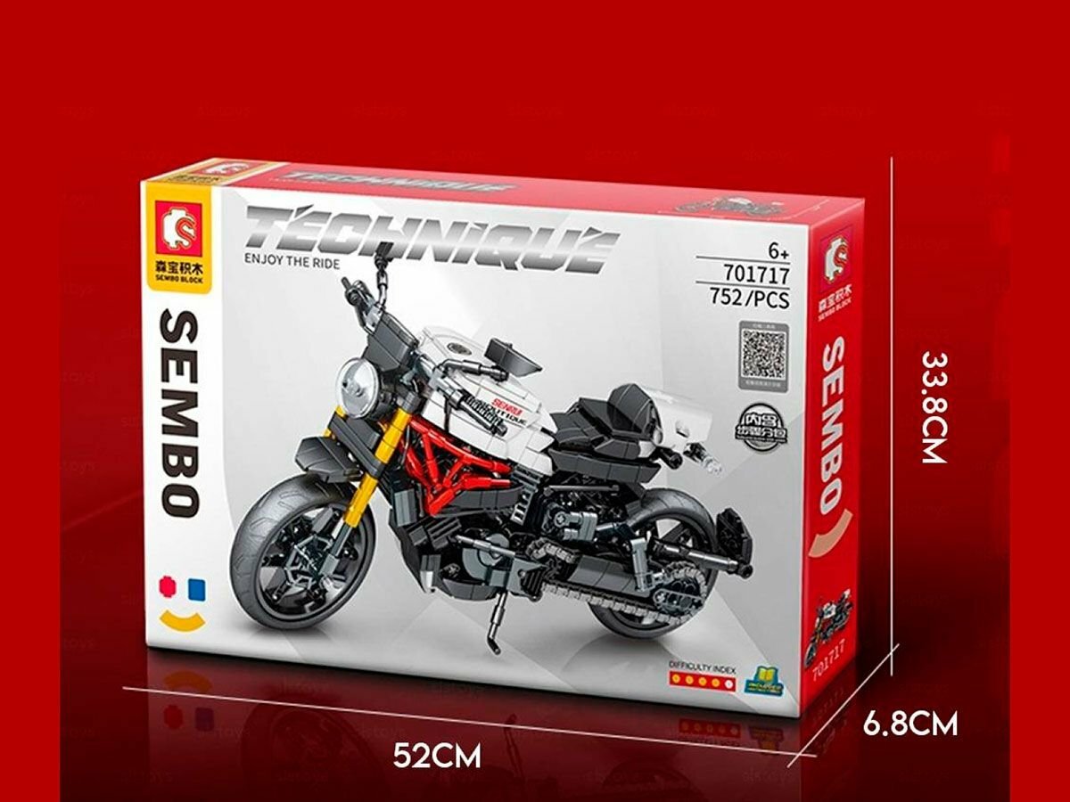 Конструктор Sembo Block дорожный мотоцикл 701717