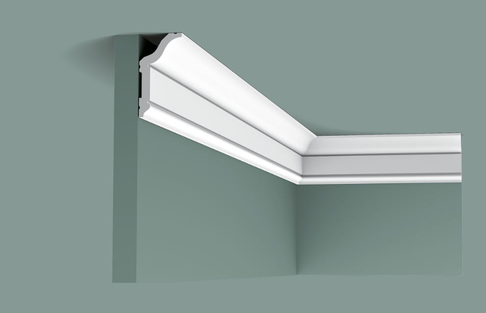 Карниз потолочный 35x60 мм плинтус для натяжного потолка Orac Decor CX 141-2 метра под покраску дюрополимер