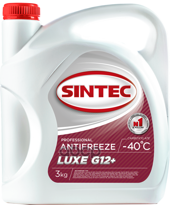 Антифриз G12 Sintec Lux-Oem Готовый Ваз 3кг -40°с Красный SINTEC арт. 990464