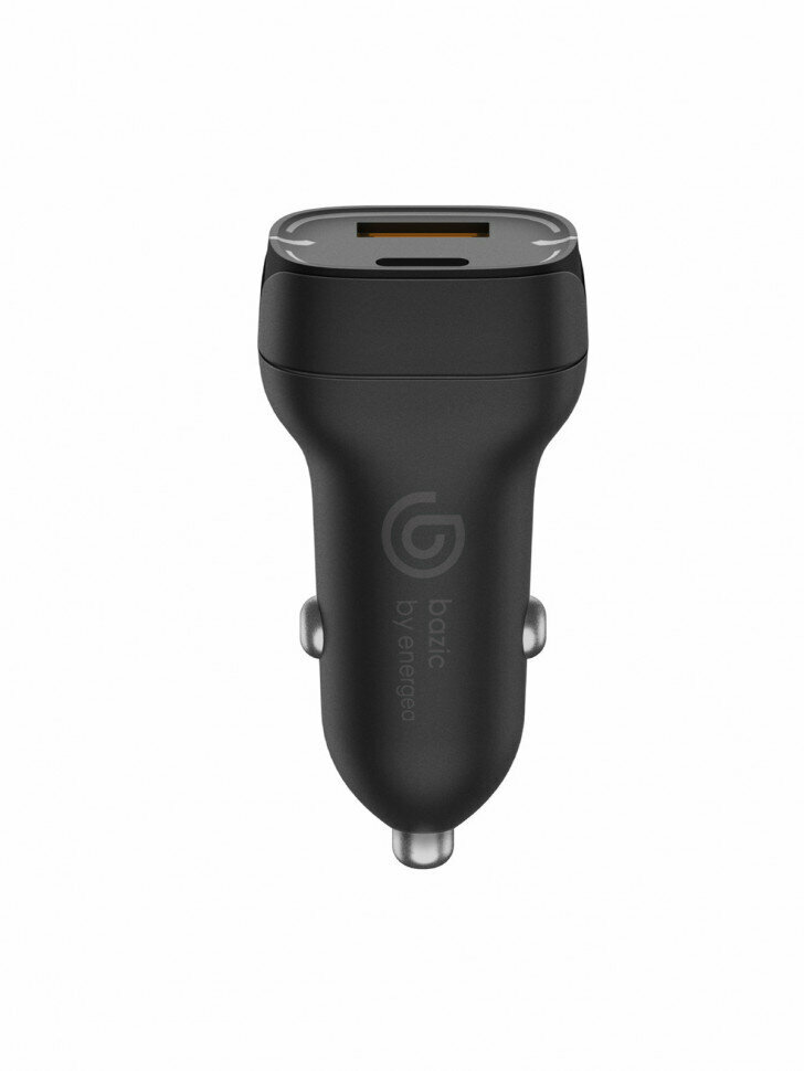 Автозарядка EnergEA Bazic GoPort PD20+ с 2 портами USB-С и USB-A PD20 QC3.0 Black (GDV-PD20-BLK)