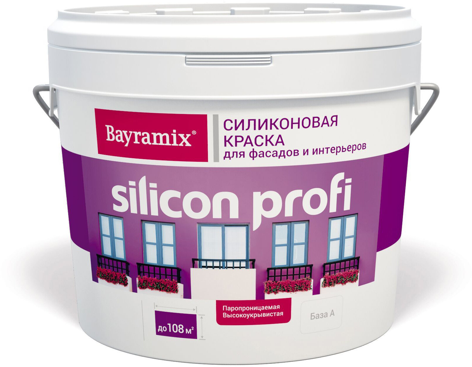 BAYRAMIX SILICON PROFI краска акриловая для фасадов с силиконовой добавкой База А (27л)