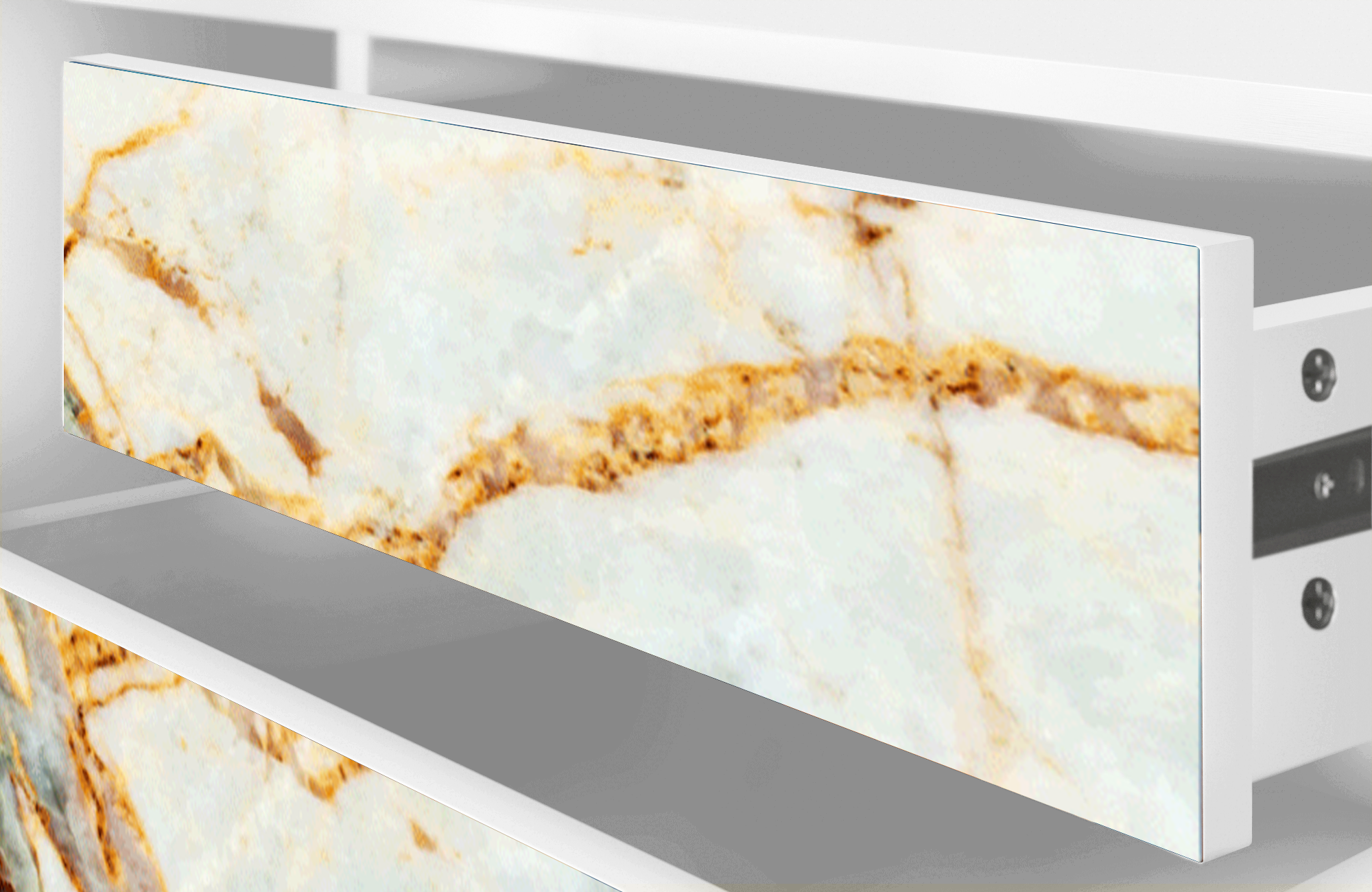 ТВ-Тумба - STORYZ - T4 Sandy Marble, 170 x 59 x 48 см, Белый - фотография № 5