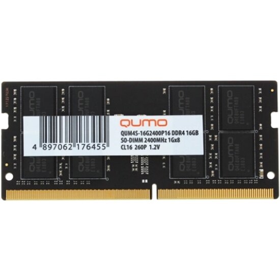 Оперативная память SO-DIMM QUMO 16GB DDR4-2400 (QUM4S-16G2400P16)