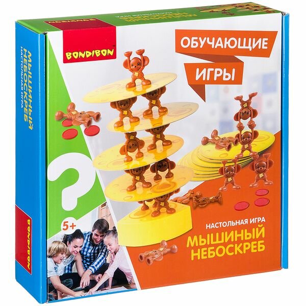 Обучающая настольная игра "Мышиный небоскреб" (ВВ2422) - фото №1