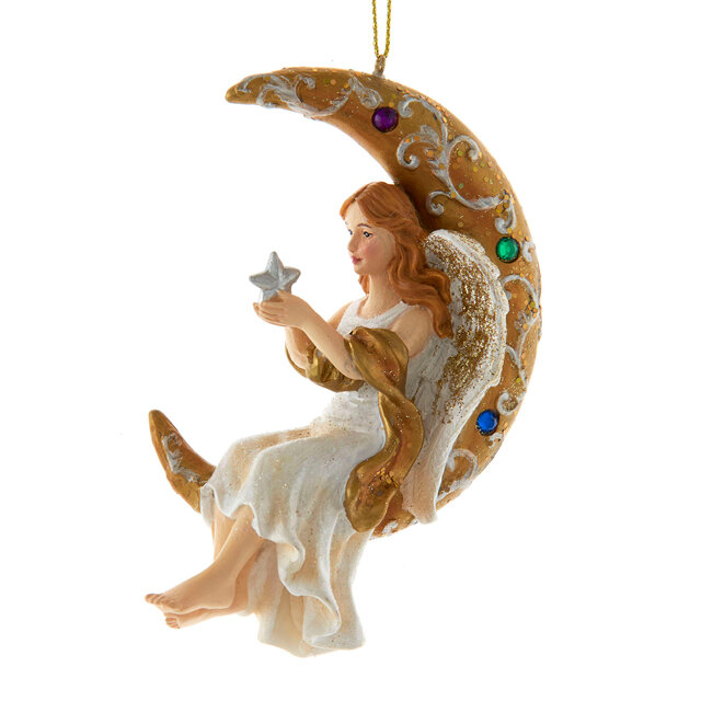 Kurts Adler Елочная игрушка Ангел Анабелла - Лунная соната 11 см подвеска E0670
