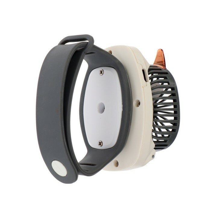 Вентиляторы Без бренда Мини вентилятор в форме наручных часов LOF-09, 3 скорости, подсветка, серый - фотография № 8