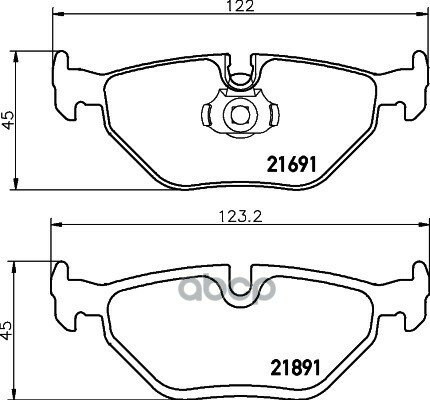 Pagid^8db 355 007-981 Колодки Зад.Bmw 5 E39 95=> HELLA PAGID арт. 8DB 355 007-981