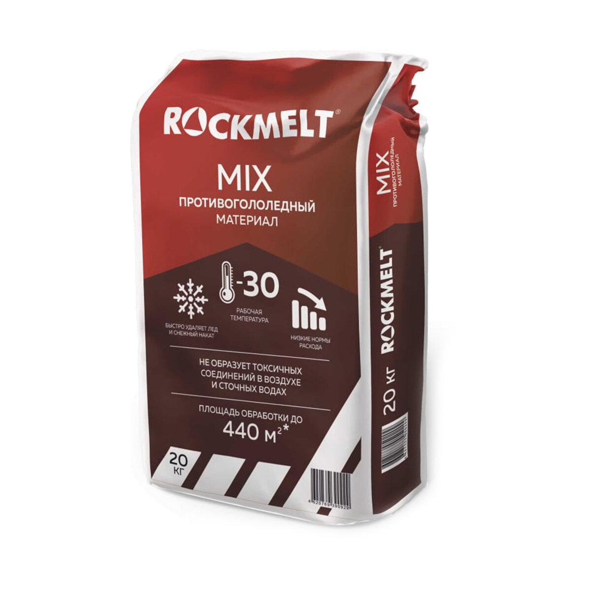 Противогололедный реагент Rockmelt Mix до -30°C