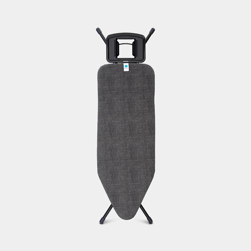 Гладильная доска 124Х45см, нержавеющая сталь + хлопок, декор джинсовый черный, Brabantia, 134609