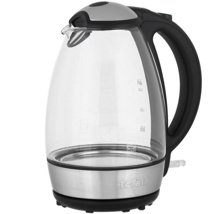 Tefal Чайник электрический Tefal KI720830, стекло, 1.7 л, 2400 Вт, серебристый